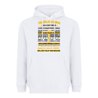 White TAURUS FACTS Heavyweight Hoodie - Bettercallsaul