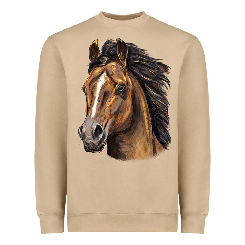 Quarter Horse Portrait Heavyweight Sweatshirt by LillyAllenDesigns | Teevron
