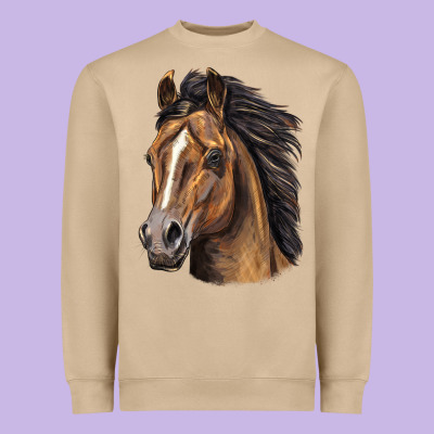 Quarter Horse Portrait Heavyweight Sweatshirt Designed By Lillyallendesigns