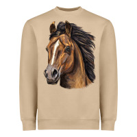 Mushroom quarter horse portrait Heavyweight Sweatshirt - LillyAllenDesigns