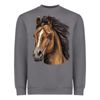 Storm quarter horse portrait Heavyweight Sweatshirt - LillyAllenDesigns