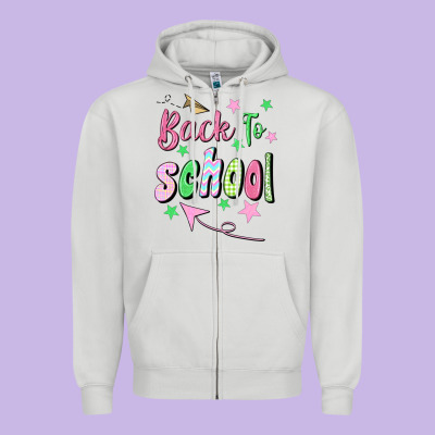 Back To School Zipper Hoodie Designed By Bundleandbundleshop