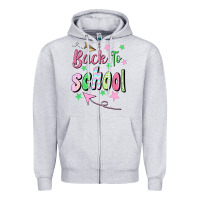 Heather Grey Back To School Zipper Hoodie - BundleAndBundleShop