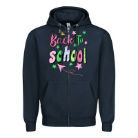Navy Back To School Zipper Hoodie - BundleAndBundleShop