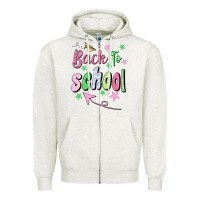 Oatmeal Heather Back To School Zipper Hoodie - BundleAndBundleShop