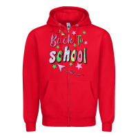 Red Back To School Zipper Hoodie - BundleAndBundleShop
