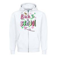 White Back To School Zipper Hoodie - BundleAndBundleShop