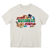 Cream small business mama Heavy Core Tee - Zillion Design Studio