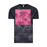 Cloud Black breast cancer seamless pattern Vintage Tee - Jasminsmagicworld