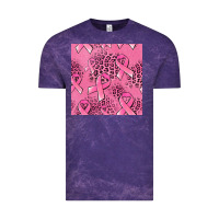 Cloud Purple breast cancer seamless pattern Vintage Tee - Jasminsmagicworld