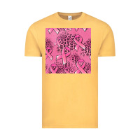 Vintage Mustard breast cancer seamless pattern Vintage Tee - Jasminsmagicworld