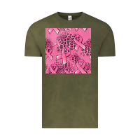 Vintage Olive breast cancer seamless pattern Vintage Tee - Jasminsmagicworld