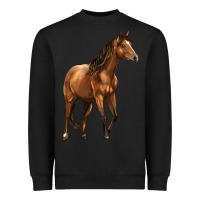 Black Quarter Horse Heavyweight Sweatshirt - LillyAllenDesigns
