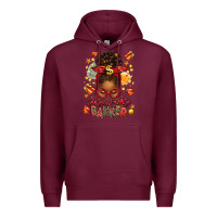 Burgundy santa favorite banker afro messy bun Premium Hoodie - texasbilliewilder