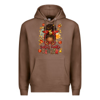 Chestnut santa favorite banker afro messy bun Premium Hoodie - texasbilliewilder