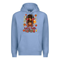 Colony Blue santa favorite banker afro messy bun Premium Hoodie - texasbilliewilder