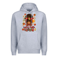 Heather Grey santa favorite banker afro messy bun Premium Hoodie - texasbilliewilder