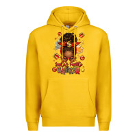Santa Favorite Banker Afro Messy Bun Premium Hoodie | Teevron