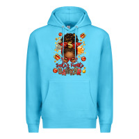 Ocean Blue santa favorite banker afro messy bun Premium Hoodie - texasbilliewilder