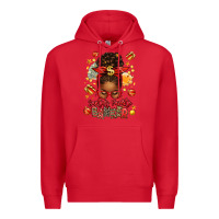 Red santa favorite banker afro messy bun Premium Hoodie - texasbilliewilder