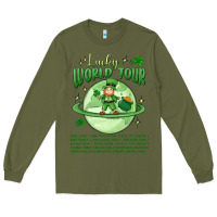 Army Green lucky world tour st. patricks day Long Sleeve Tee - MaliasSmallBusiness