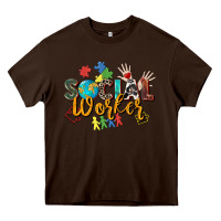 Chocolate Brown social worker Heavy Core Tee - Zillion Design Studio
