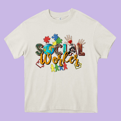 Social Worker Heavy Core Tee Designed By Zillion Design Studio