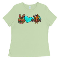 Matcha peace love thanksgiving turkey Ladies Tee - RanaPortraitStore