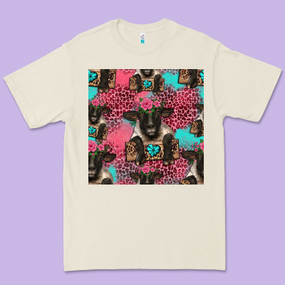 Black Sheep Seamless Pattern Premium Tee Designed By Hra Design Shop
