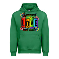 Emerald spread love not hate Urban Hoodie - OliviaCreatesArt