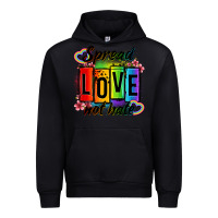 Foreset Green spread love not hate Urban Hoodie - OliviaCreatesArt
