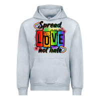Heather Grey spread love not hate Urban Hoodie - OliviaCreatesArt