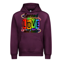 Mauve Wine spread love not hate Urban Hoodie - OliviaCreatesArt