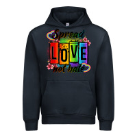 Navy spread love not hate Urban Hoodie - OliviaCreatesArt