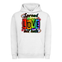 Pigment Lunar Rock spread love not hate Urban Hoodie - OliviaCreatesArt