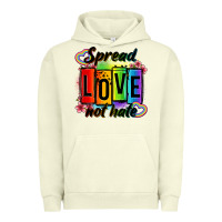 Pigment Pistachio spread love not hate Urban Hoodie - OliviaCreatesArt
