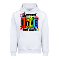White spread love not hate Urban Hoodie - OliviaCreatesArt