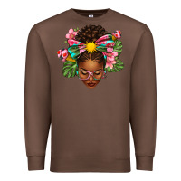 Chestnut Afro Woman Summer Premium Sweatshirt - texasbilliewilder