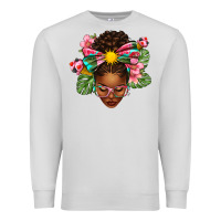 Dove Grey Afro Woman Summer Premium Sweatshirt - texasbilliewilder