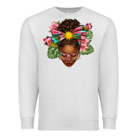 Oatmeal Heather Afro Woman Summer Premium Sweatshirt - texasbilliewilder