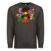 Smoke Afro Woman Summer Premium Sweatshirt - texasbilliewilder