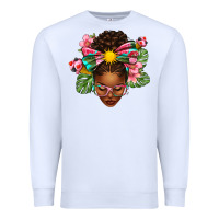 White Afro Woman Summer Premium Sweatshirt - texasbilliewilder