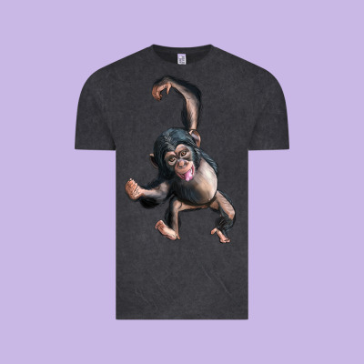Baby Chimpanzee Vintage Tee Designed By Lillyallendesigns