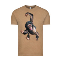 Vintage Coffee baby chimpanzee Vintage Tee - LillyAllenDesigns