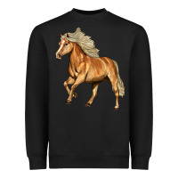 Black Haflinger Horse Heavyweight Sweatshirt - LillyAllenDesigns
