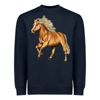 Navy Haflinger Horse Heavyweight Sweatshirt - LillyAllenDesigns