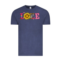 Vintage Denim love sunflower valentines day Vintage Tee - AdoDesignShop