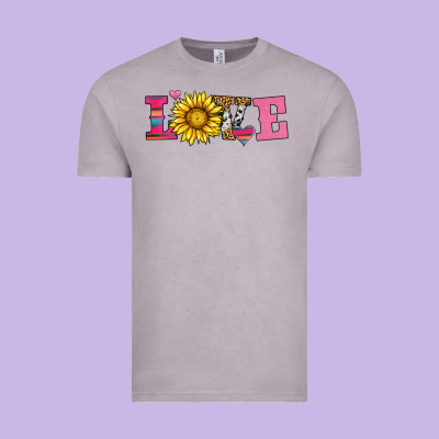 Love Sunflower Valentines Day Vintage Tee Designed By Adodesignshop