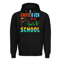 Black game over back to school Zipper Hoodie - BundleAndBundleShop