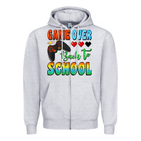 Heather Grey game over back to school Zipper Hoodie - BundleAndBundleShop